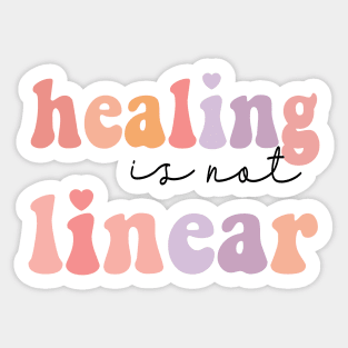 Healing Is Not Linear Sticker Mental Heath Awareness Sticker Affirmation Motivation Psychology MFT Gift Idea Sticker